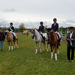 Junioren:  Platz: Anna-Maria Locher, RSG Birkeschbach-Ittenhausen Platz: Luna Buzengeiger, RFV Ebersbach-Musbach Platz: Emma Ochsenreiter, RFV Schomburg-Amtzell