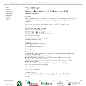 🌟Fortbildung Voltigieren - Trainerassistent-Lehrgang beim PSKO