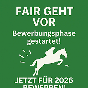 🐴✨ FAIR GEHT VOR – Bewerbungsphase gestartet!