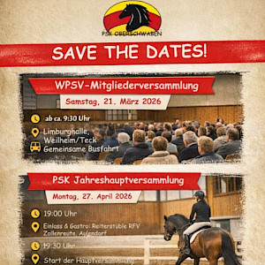 🐴 ⭐ Einladung & Save-the-Date für alle PSKO-Vereine - WPSV HV & PSKO JHV 2026