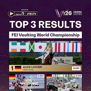 fei.tv  · 3 medals for the German vaulters!🏆  🥇Alice Layher & FBW Candy
